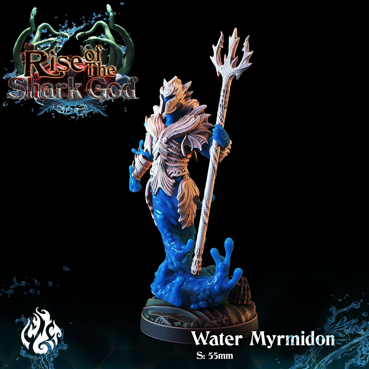 Water Myrmidon from "Rise of the Shark God" by Crippled God Foundry Miniatures