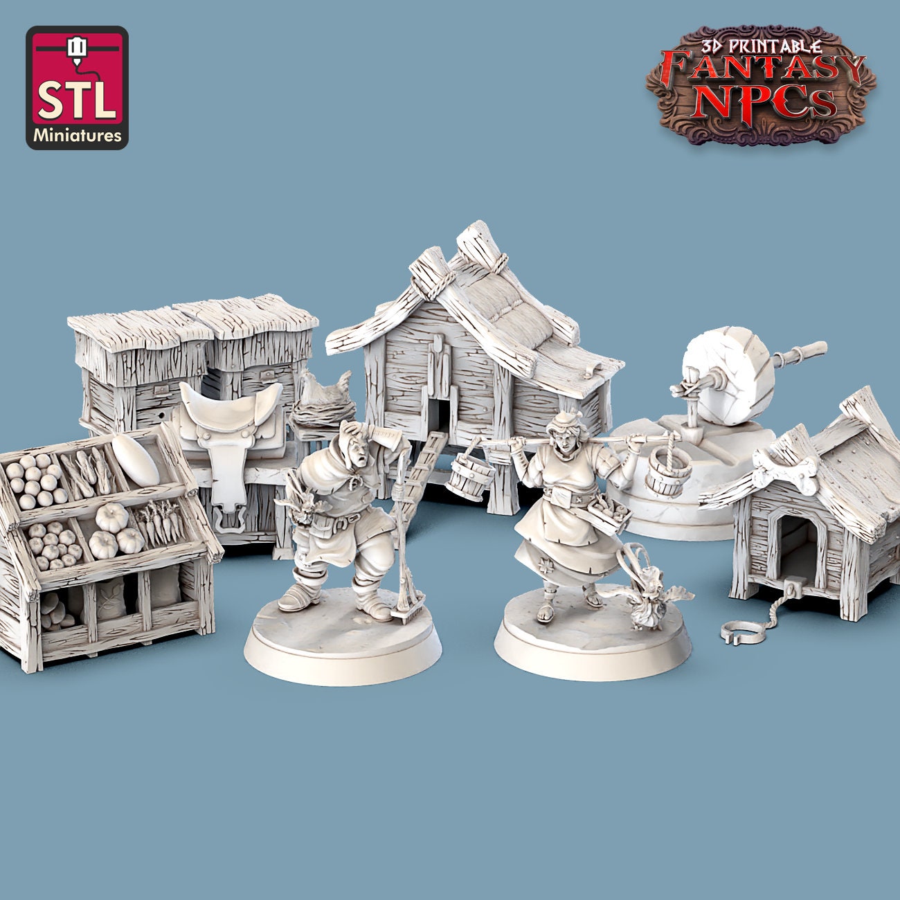 Farmers Set by STL Miniatures