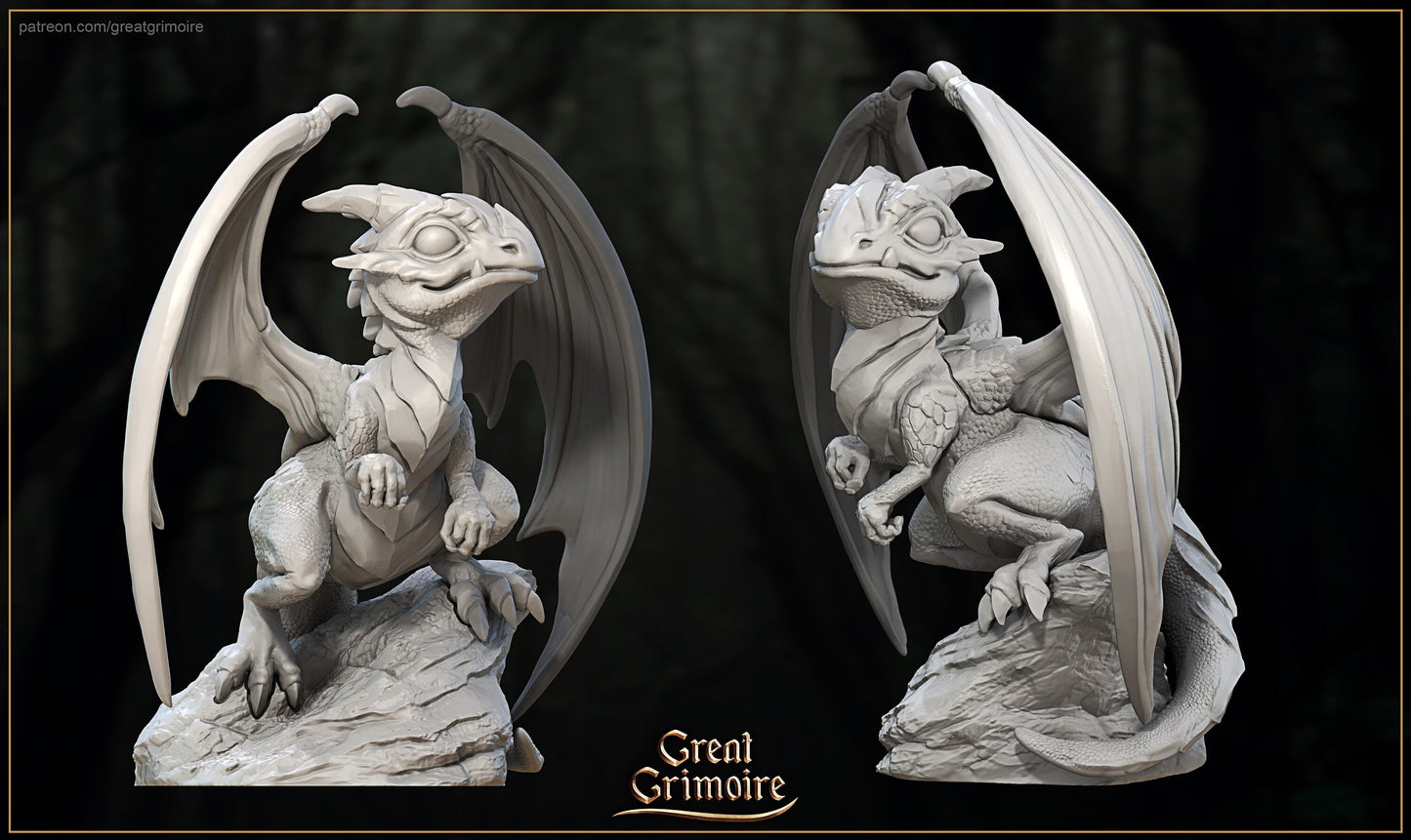 Baby Dragon from "Bane of the Shrouded Woods" by Great Grimoire Miniatures