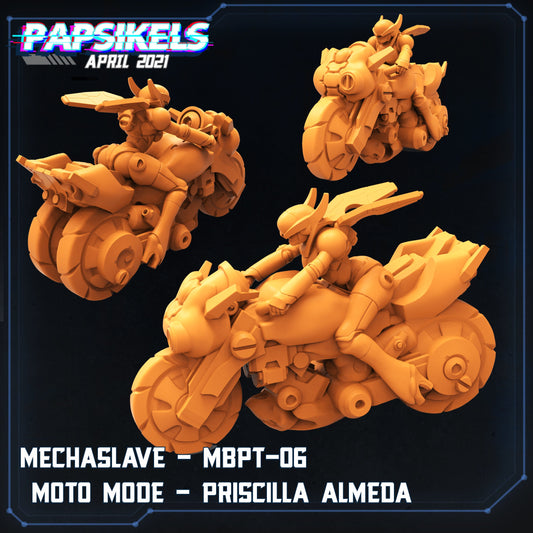 Mechaslave Moto Mode Priscilla on Motorcycle by Papsikels Miniatures