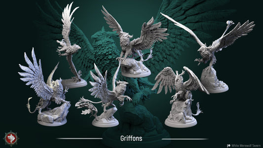 Griffins from "Winged Warriors" by White Werewolf Tavern Miniatures