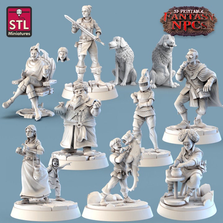 Fantasy NPCs by STL Miniatures