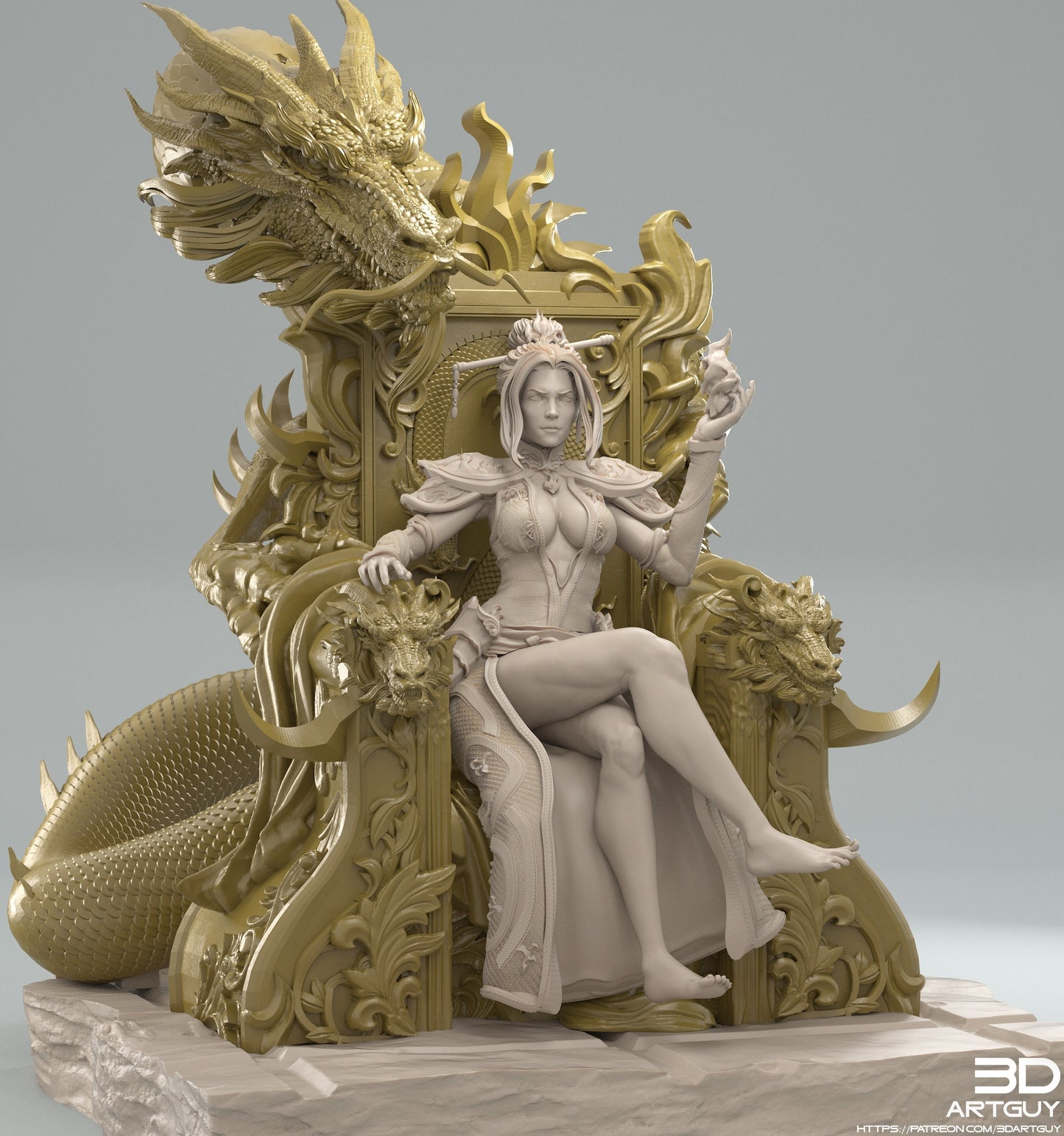 Fire Dragon Queen by 3DArtguy Miniatures