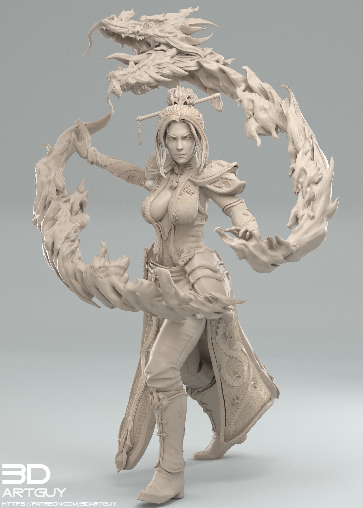 Fire Dragon Queen by 3DArtguy Miniatures