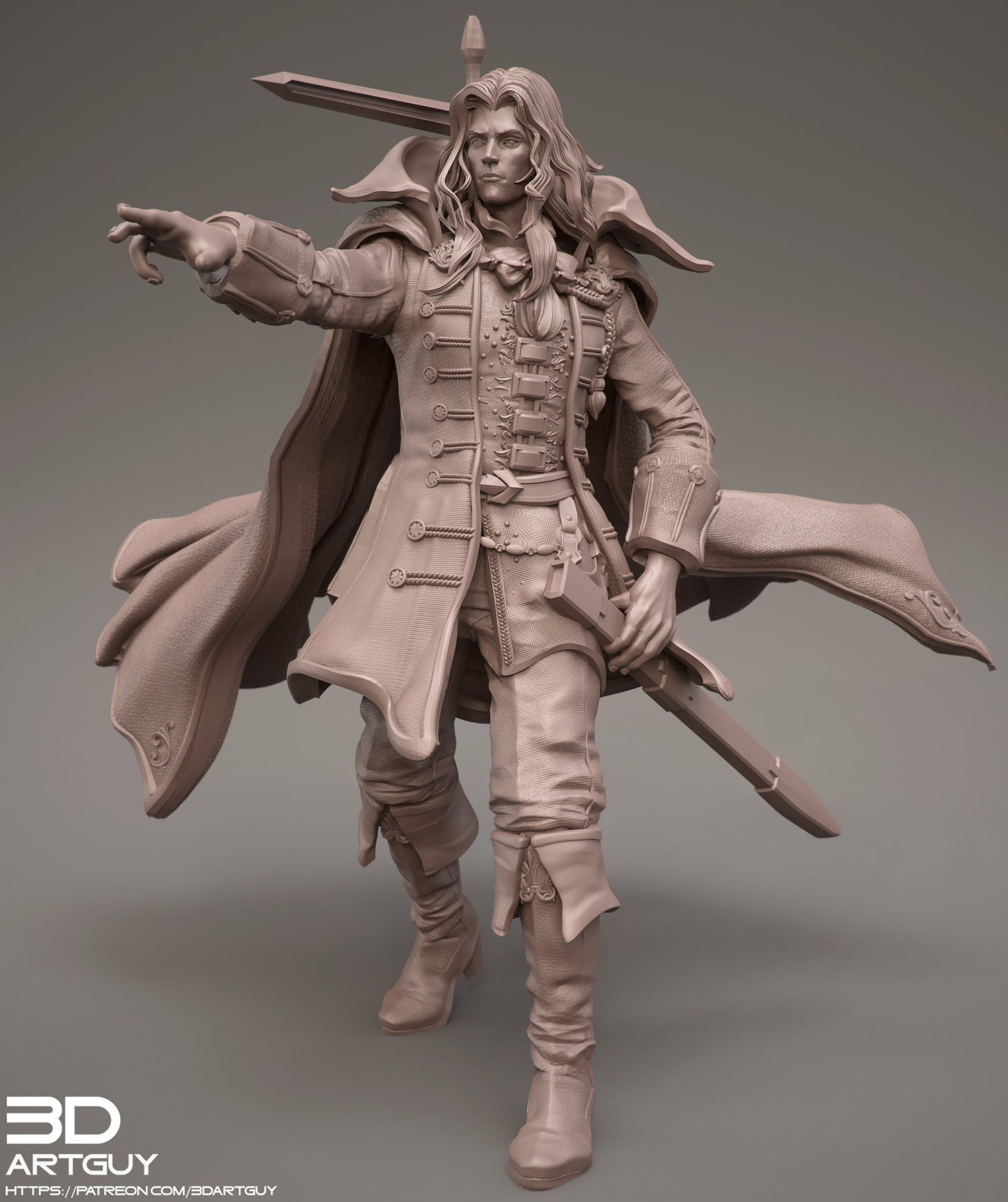 Alucard Vampire Hunter Nobel by 3Dartguy Miniatures