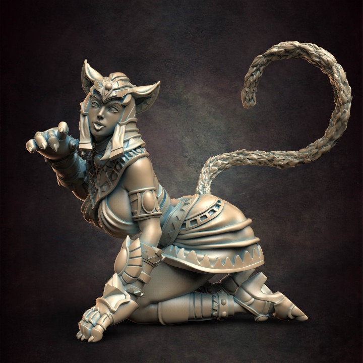 Cat Princesses from "Golems of Egypt" by Red Clay Collectibles Miniatures