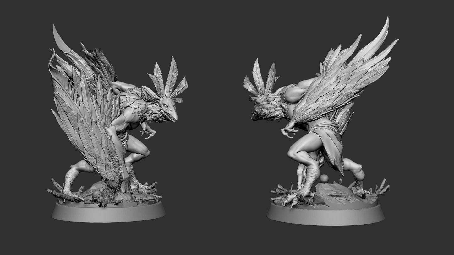 Aarakocra Monster from "Winged Warriors" by White Werewolf Tavern Miniatures