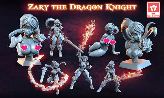 Zary the Dragon Knight by Red Clay Collectibles Miniatures