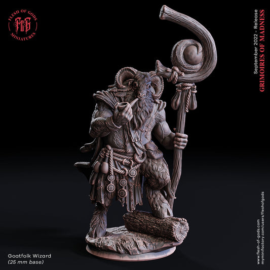 Goatfolk Wizard from "Grimoire of Madness" by Flesh of Gods Miniatures