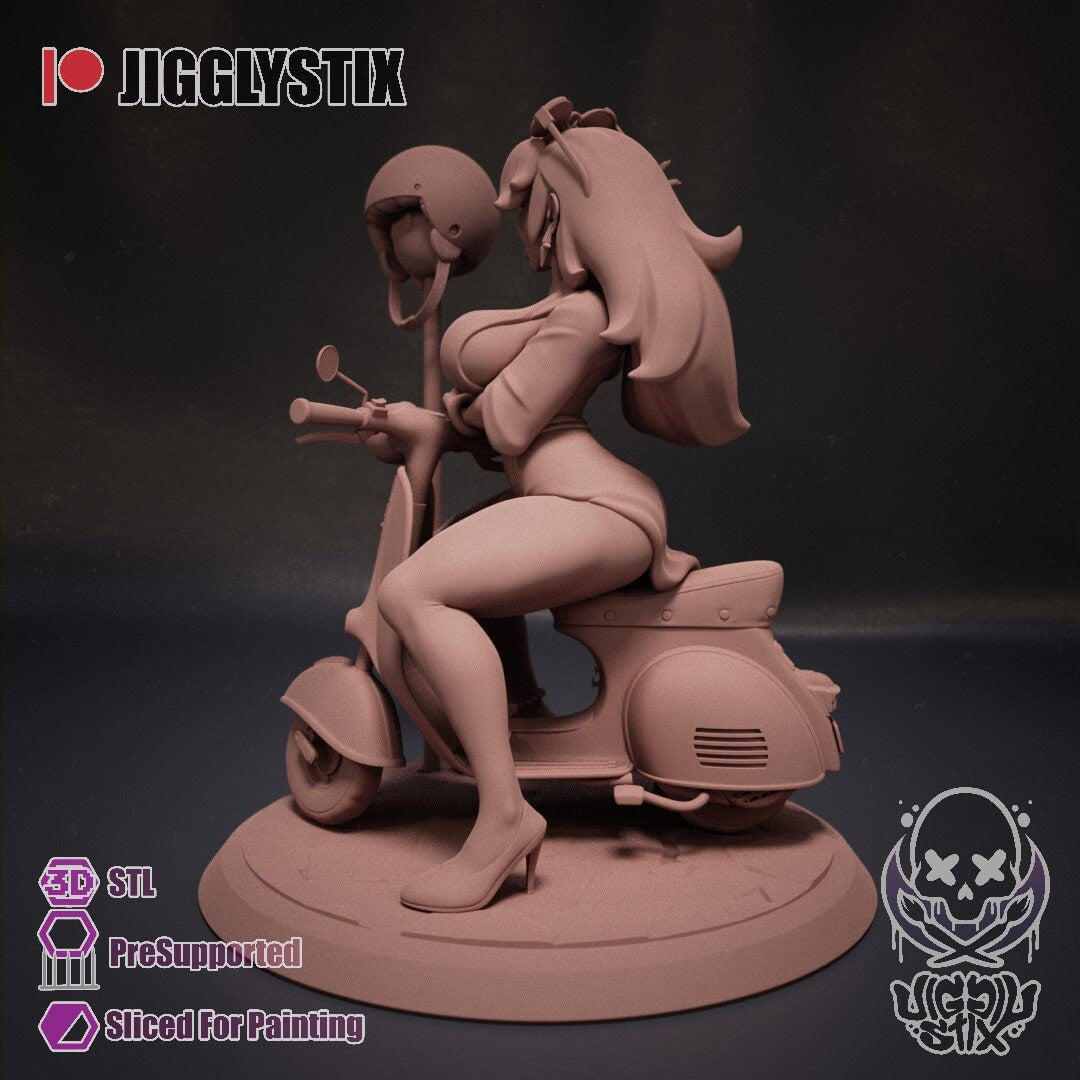 Vespa Rosalina Model Kit Statue from Jigglystix Pin-Up Factory