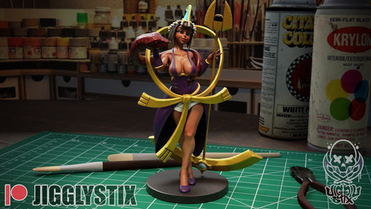 Eliza Skull Girl Statue Model Kit by Jigglystix Pin Up Factory