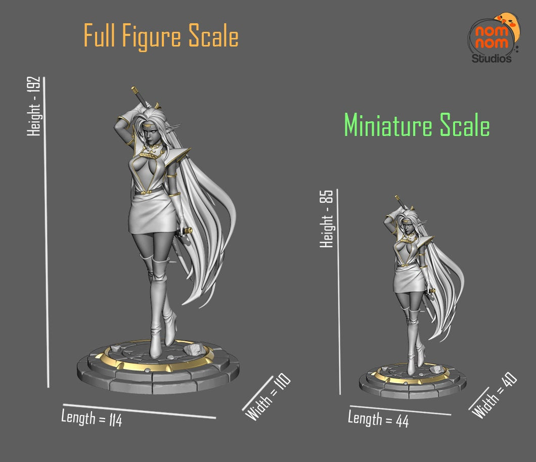 Dark Elf Warrior Model Kit Statue by Nomnom Figures