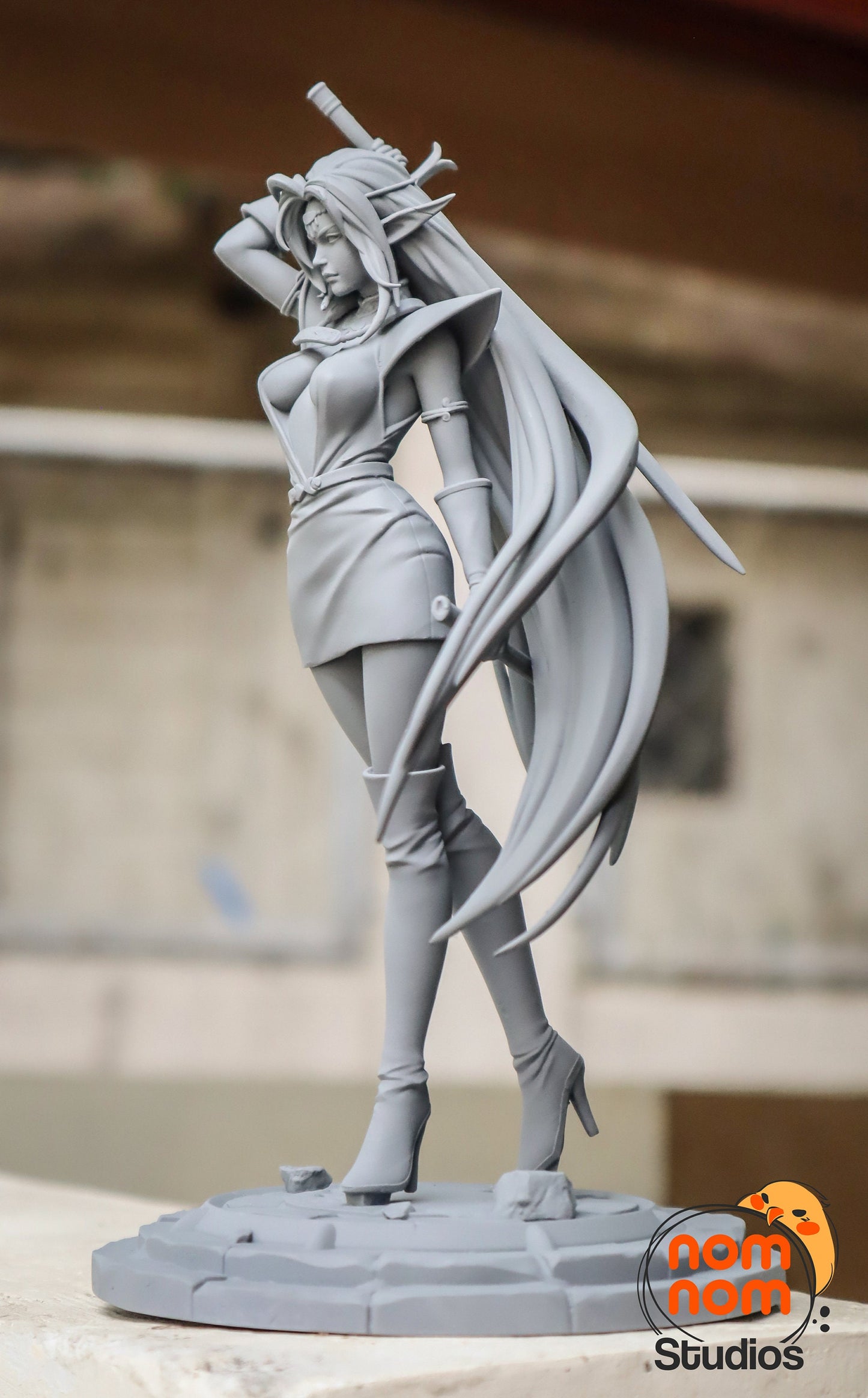 Dark Elf Warrior Model Kit Statue by Nomnom Figures