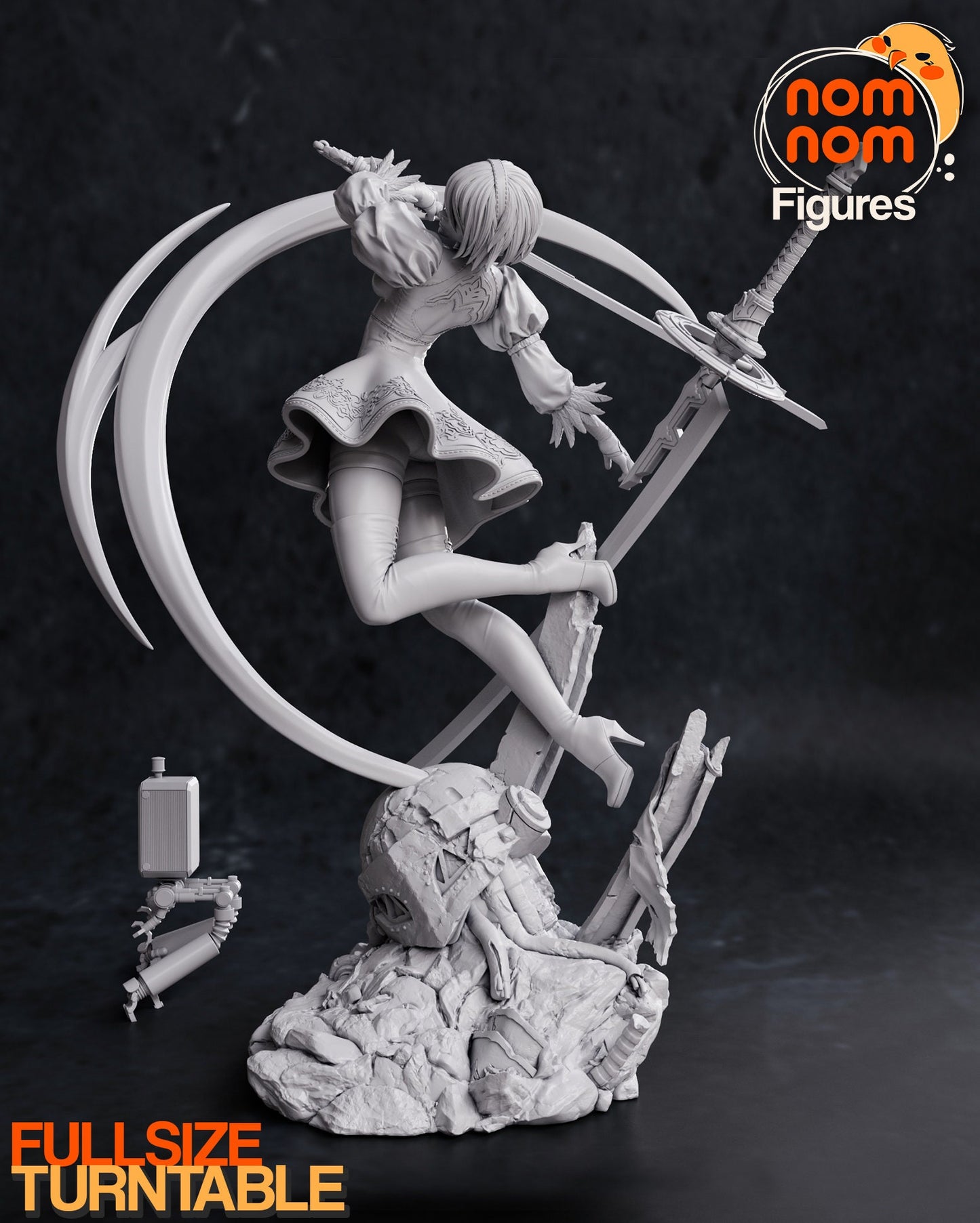 Female Combat Android Statue Model Kit by Nomnom Figures