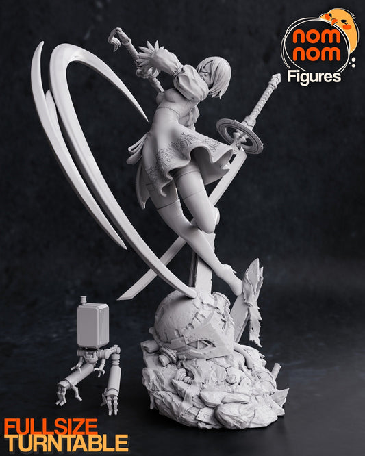 Female Combat Android Statue Model Kit by Nomnom Figures