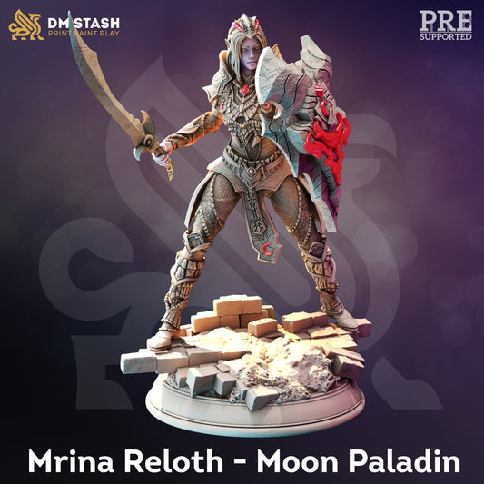 Mrina Moon Paladin from "Drow of the Deep" by DM Stash Miniatures