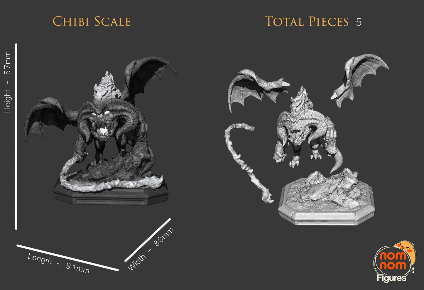 Chibi Durin's Bane Statue Model Kit by Nomnom Figures