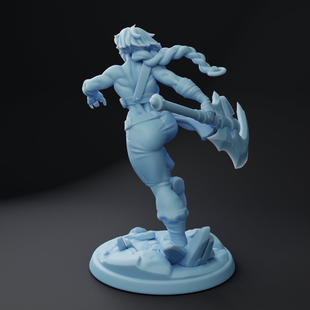 Millie the Merc Barbarian by Twin Goddess Miniatures