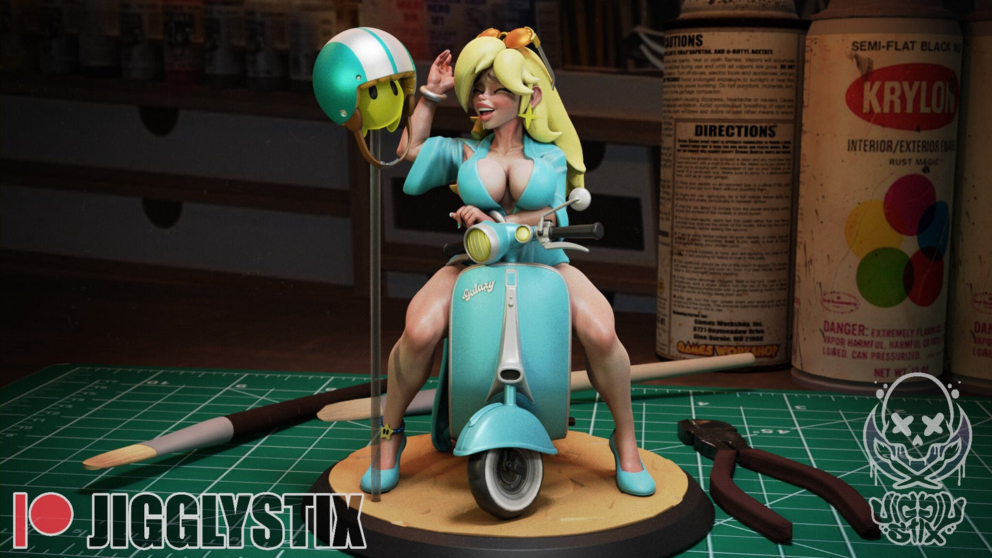 Vespa Rosalina Model Kit Statue from Jigglystix Pin-Up Factory