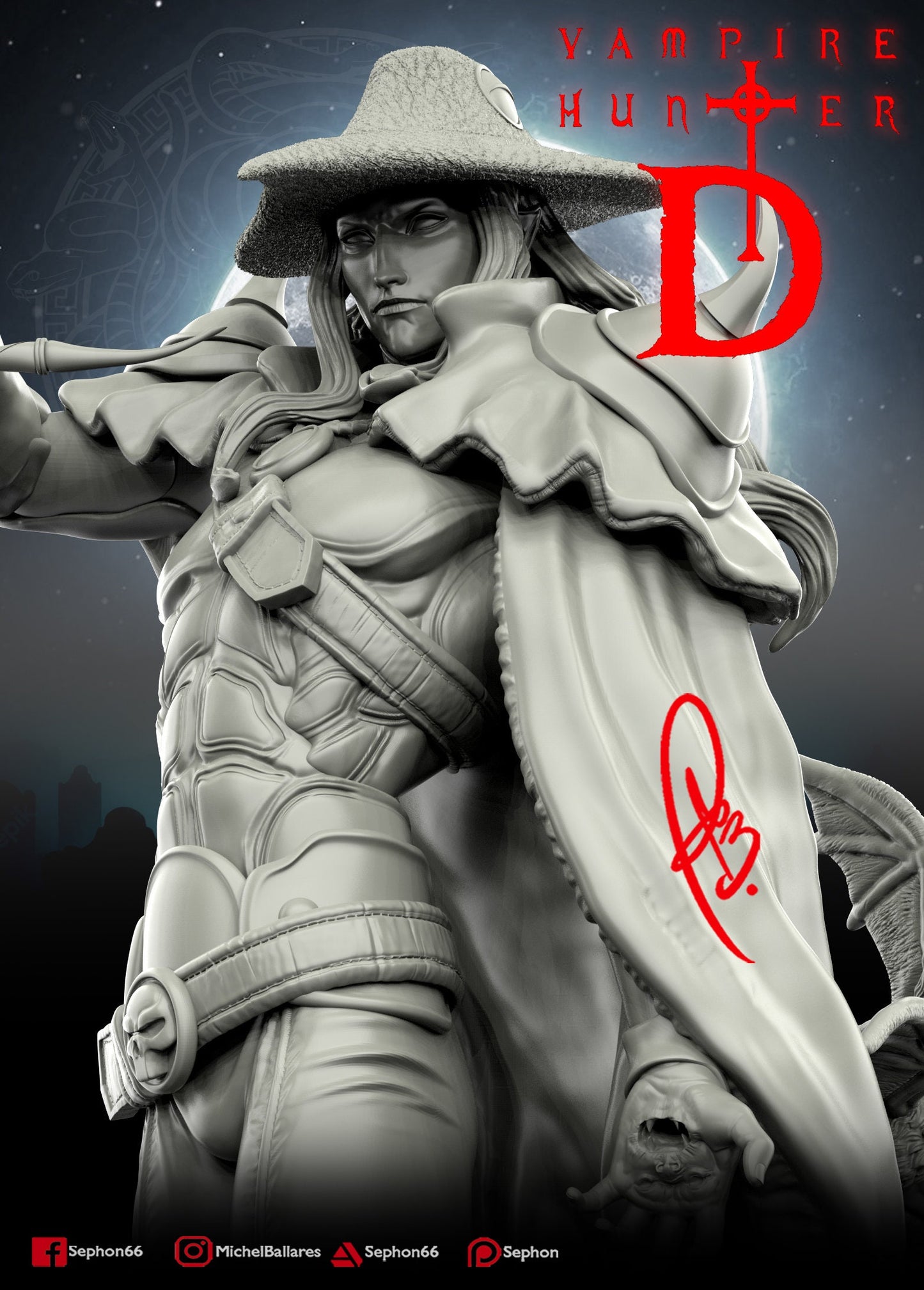 Vampire Hunter Statue Model Kit by Creative Geek MB