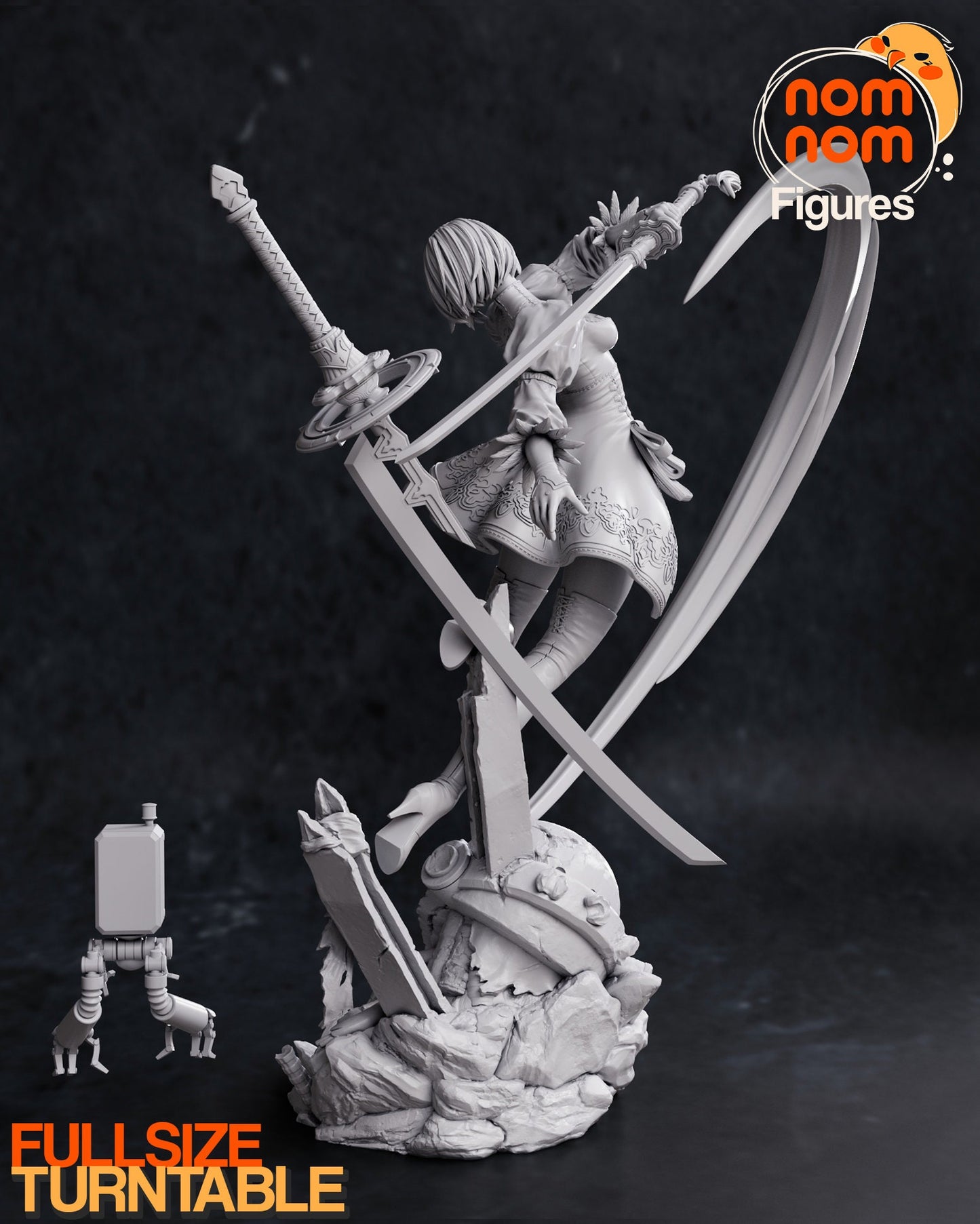 Female Combat Android Statue Model Kit by Nomnom Figures