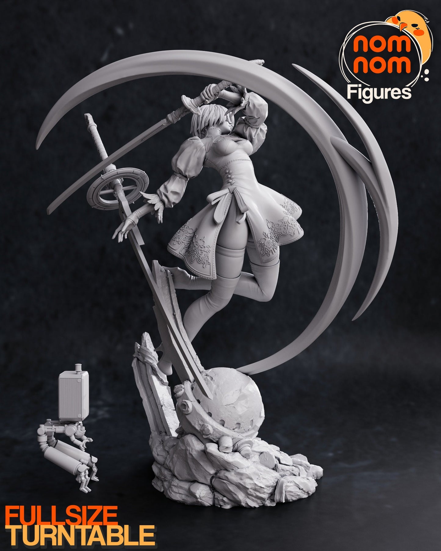 Female Combat Android Statue Model Kit by Nomnom Figures