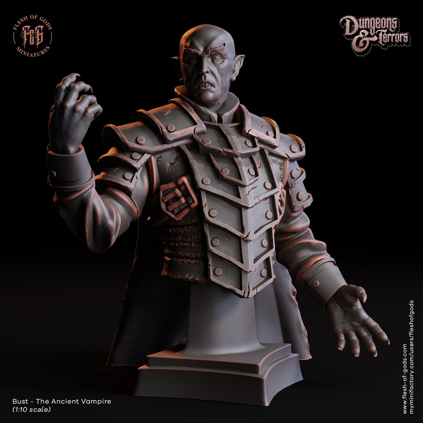 The Ancient Vampire from "Dungeons & Terrors" by Flesh of Gods Miniatures