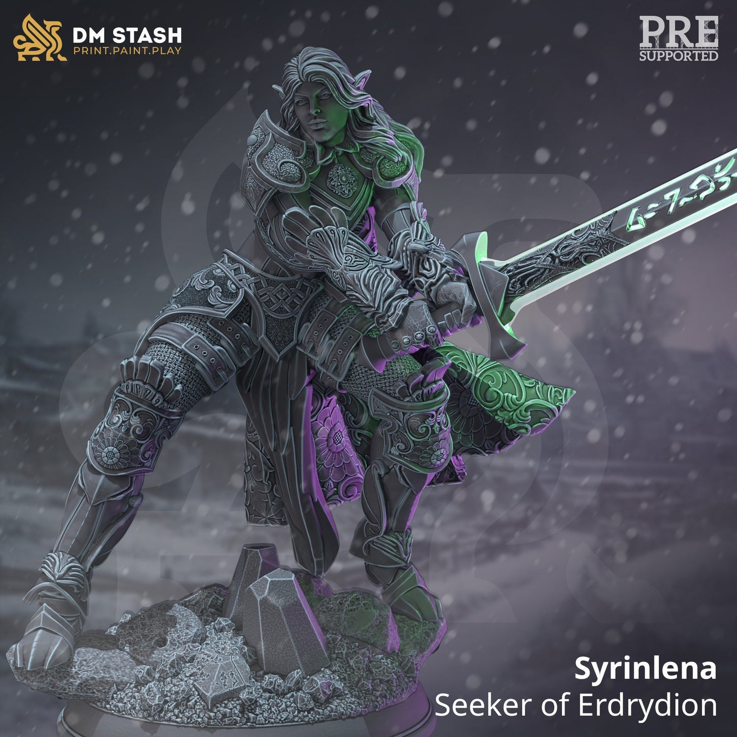 Syrinlena the Seeker from "The Thawing Dead" by DM Stash Miniatures