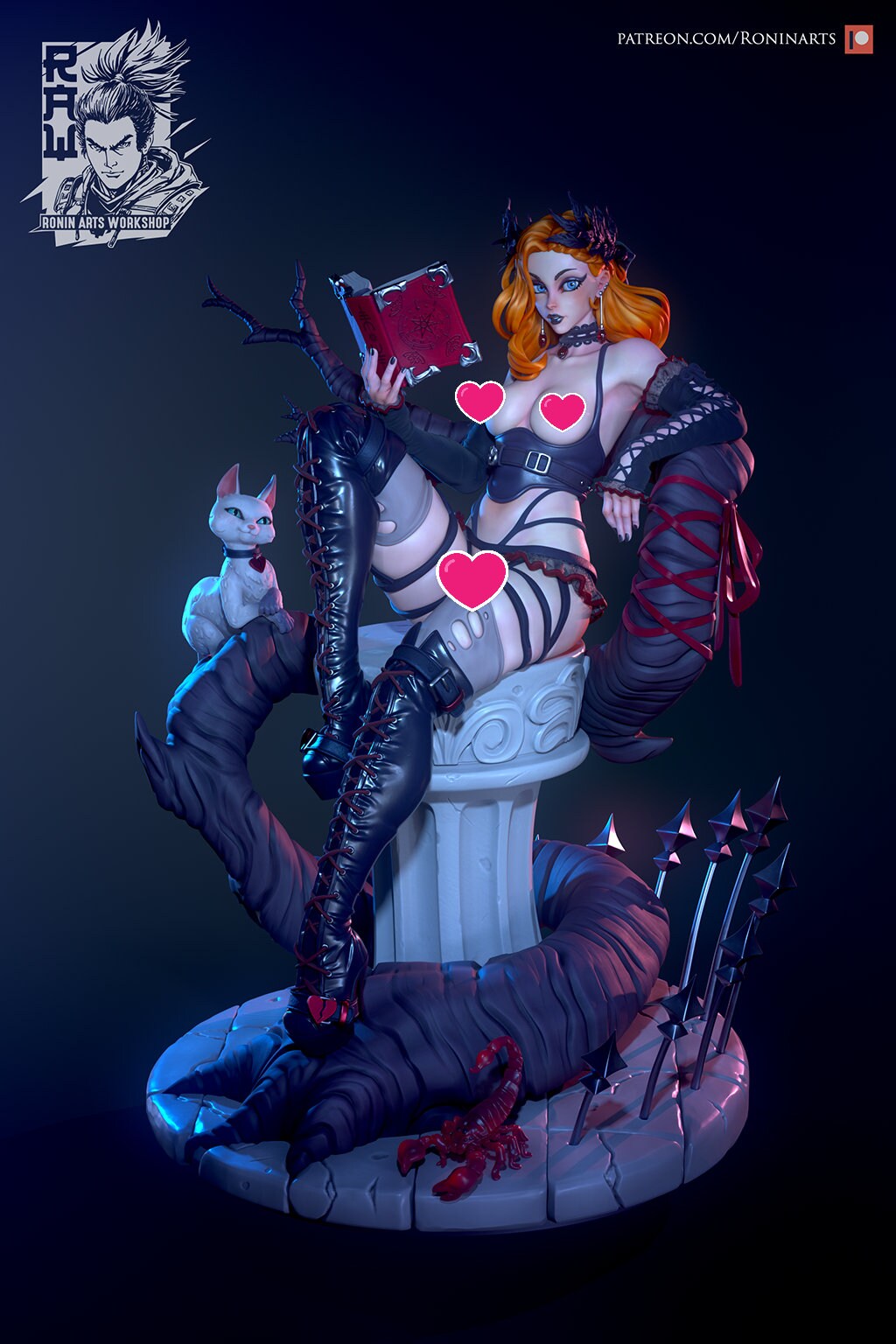 Rosine the Muse Pin Up Statue Model Kit By Ronin Arts Workshop