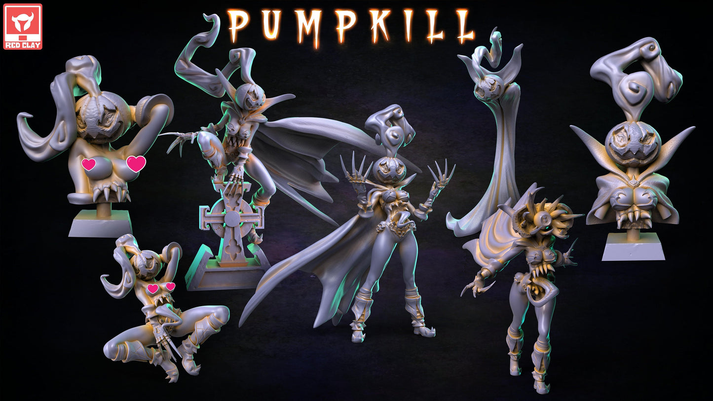 Pumpkill Halloween Pin Up by Red Clay Miniatures