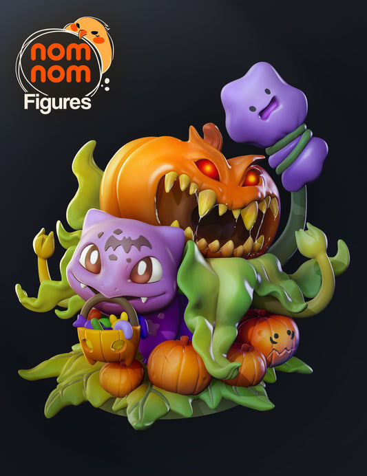 Chibi Halloween Pocket Monster Statue Model Kit  by Nomnom Figures