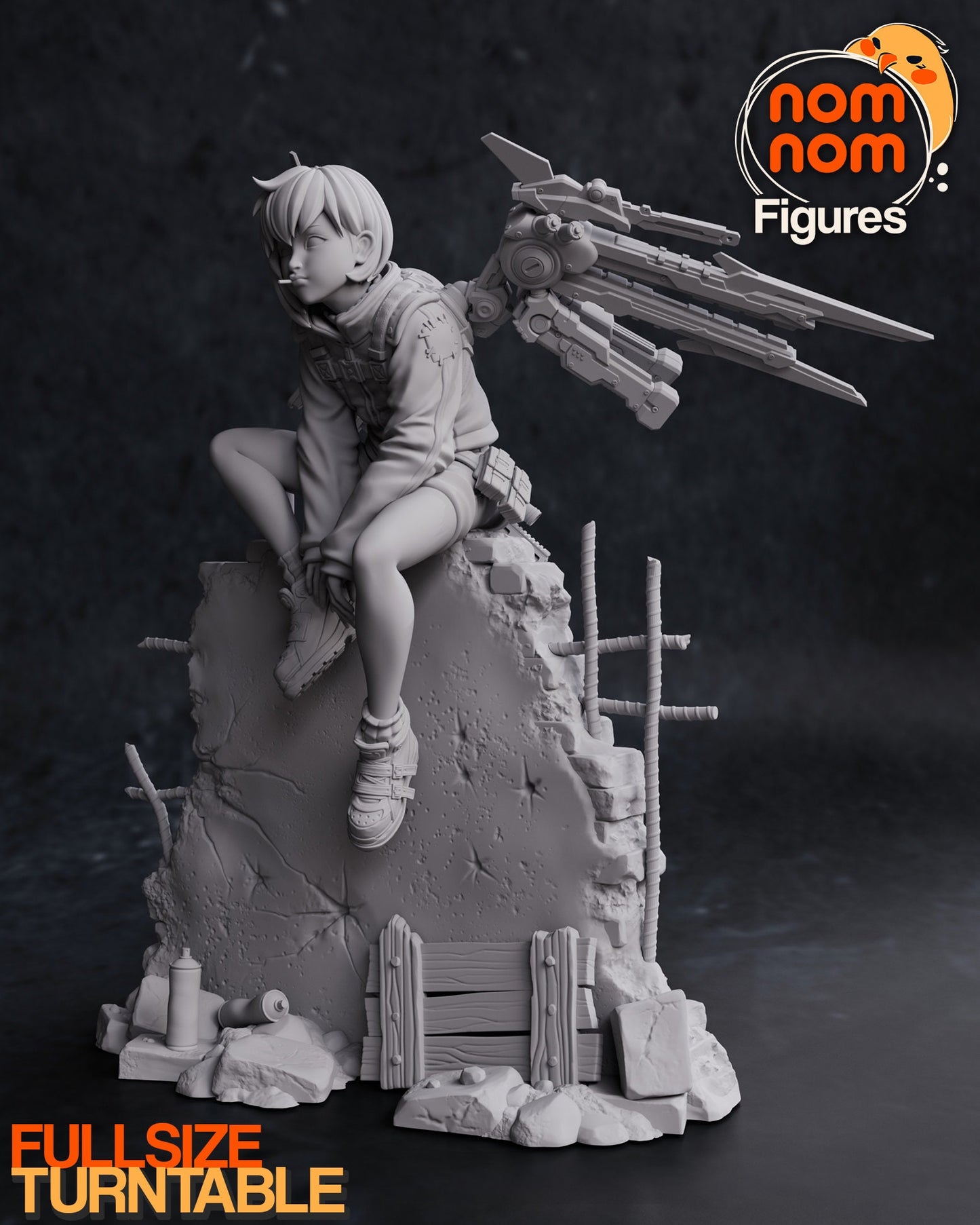 Valrie Cyberpunk Angel Statue Model Kit by Nomnom Figures