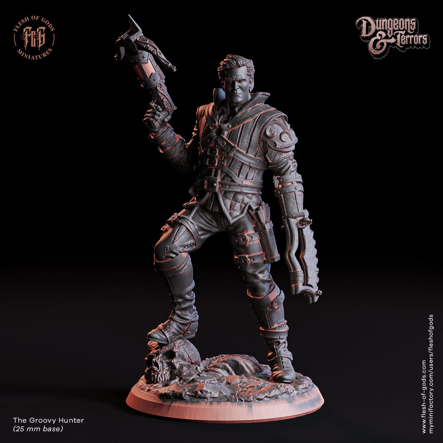 The Groovy Hunter from "Dungeons & Terrors" by Flesh of Gods Miniatures