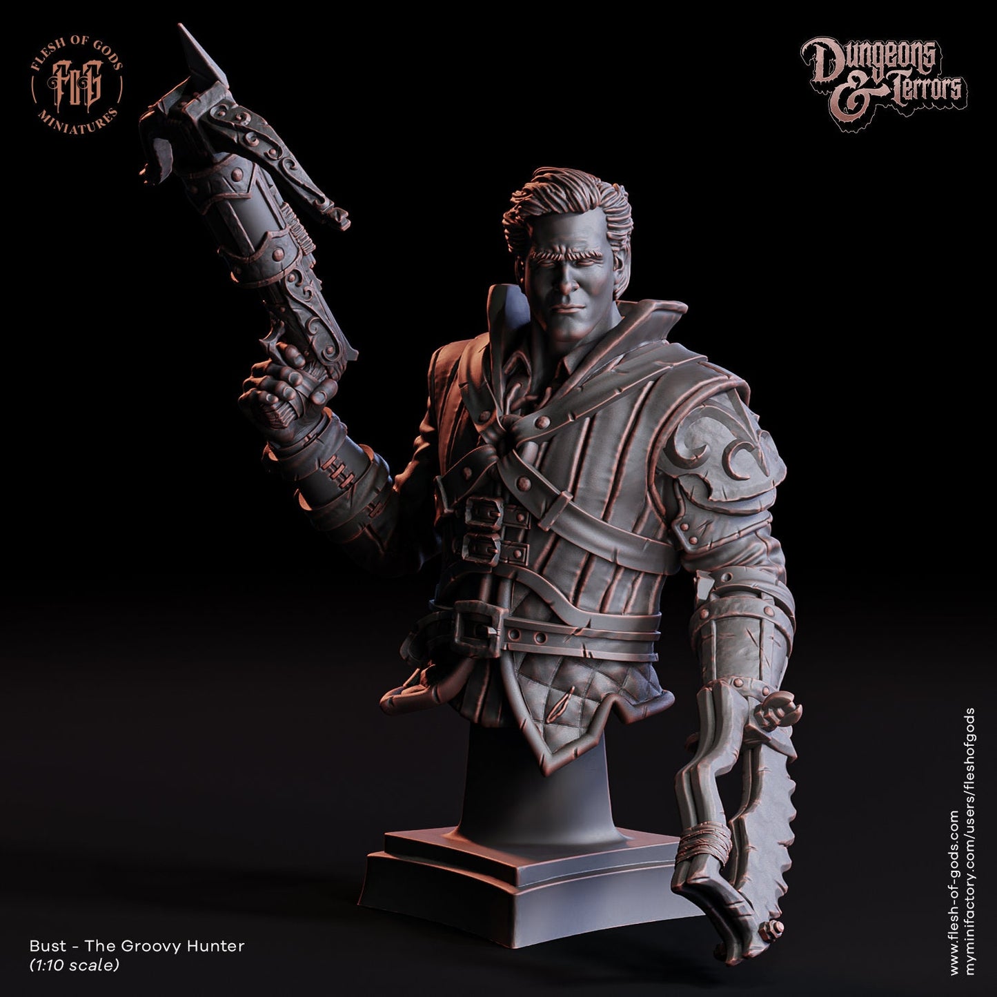 The Groovy Hunter from "Dungeons & Terrors" by Flesh of Gods Miniatures