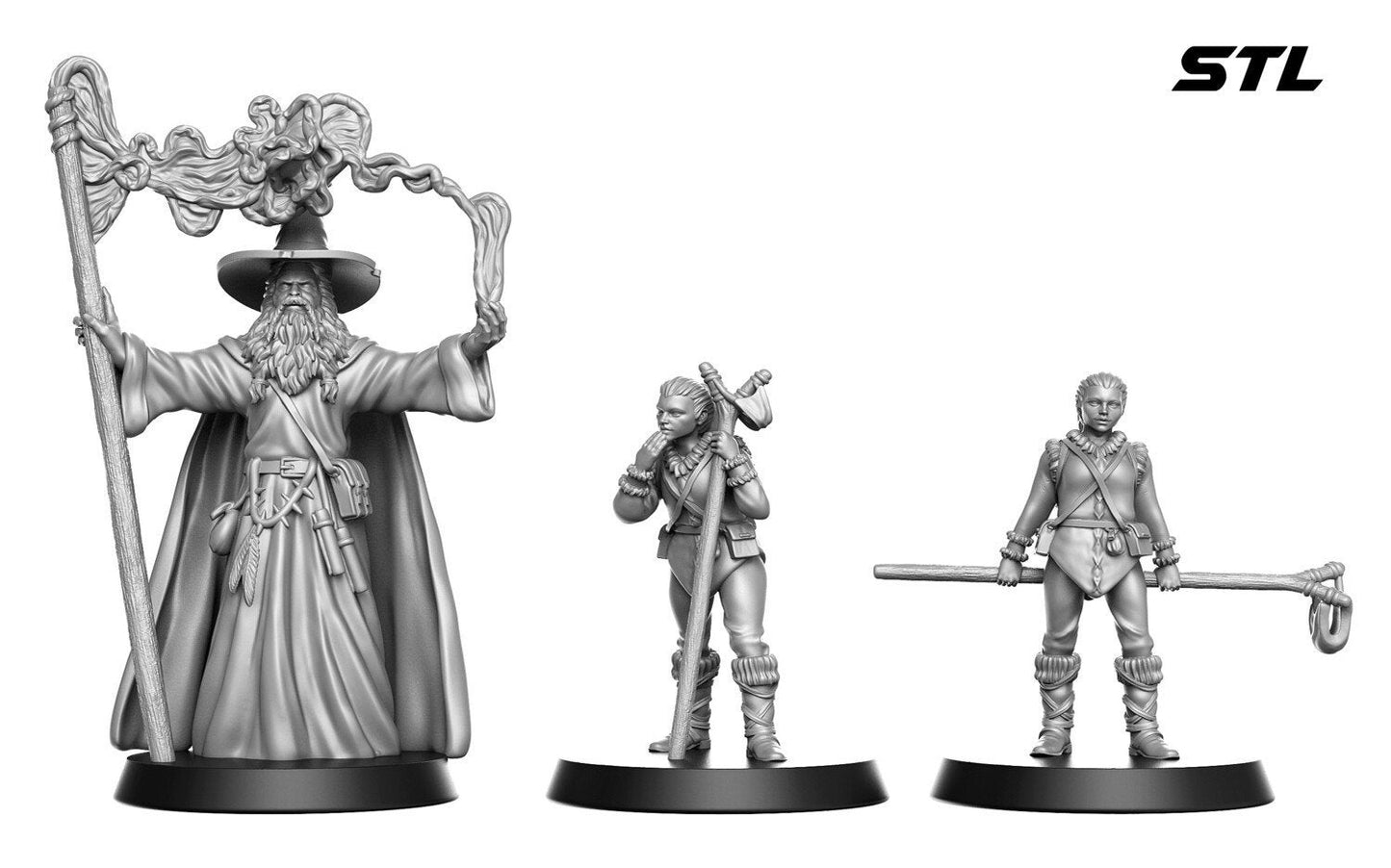 Fizban and Kinders from "Dragonlance" by RN Estudio Miniatures