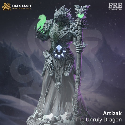 Artizak the Unruly Dragon from " The Thawing Dead" by DM Stash Miniatures