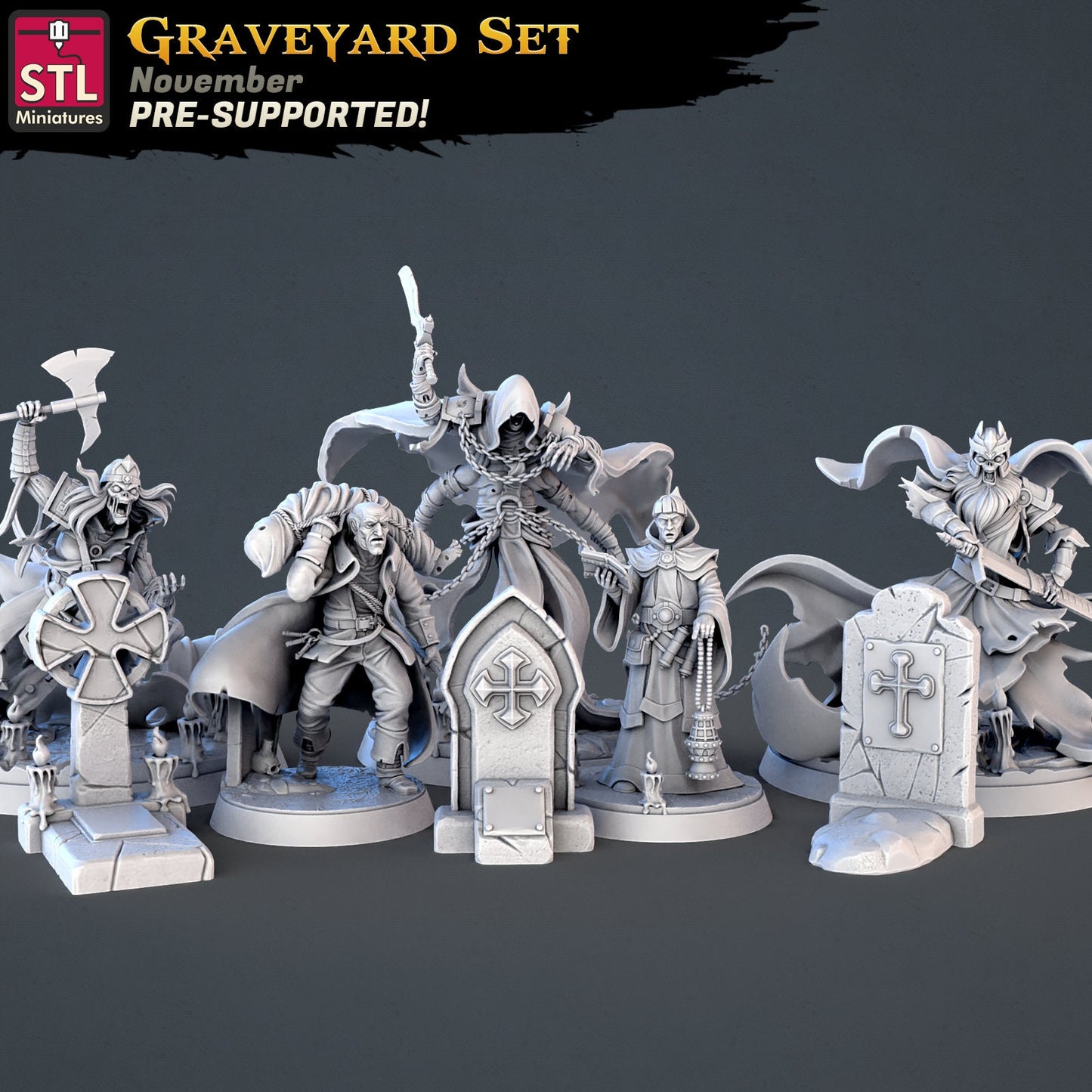 Graveyard Set by STL Miniatures