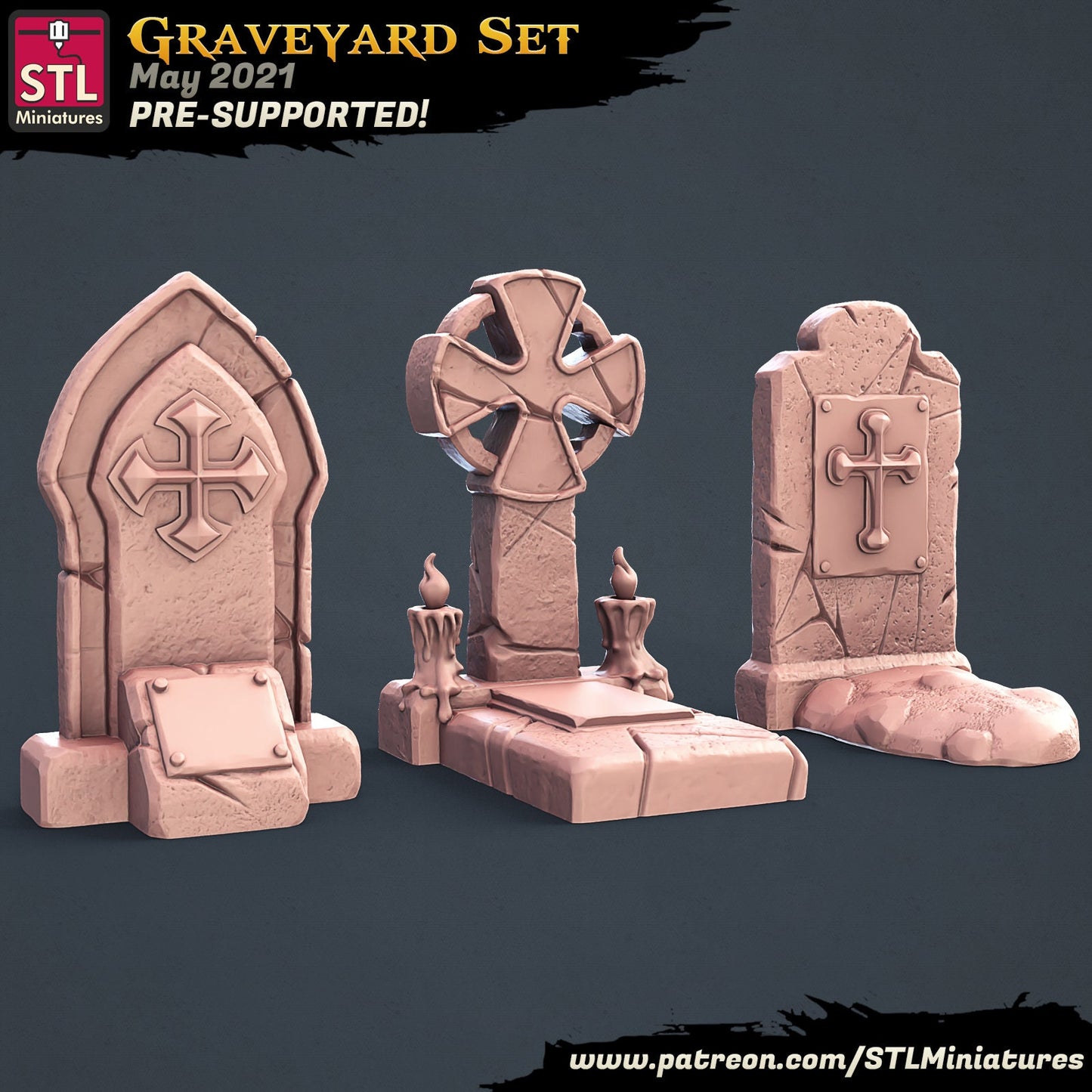 Graveyard Set by STL Miniatures