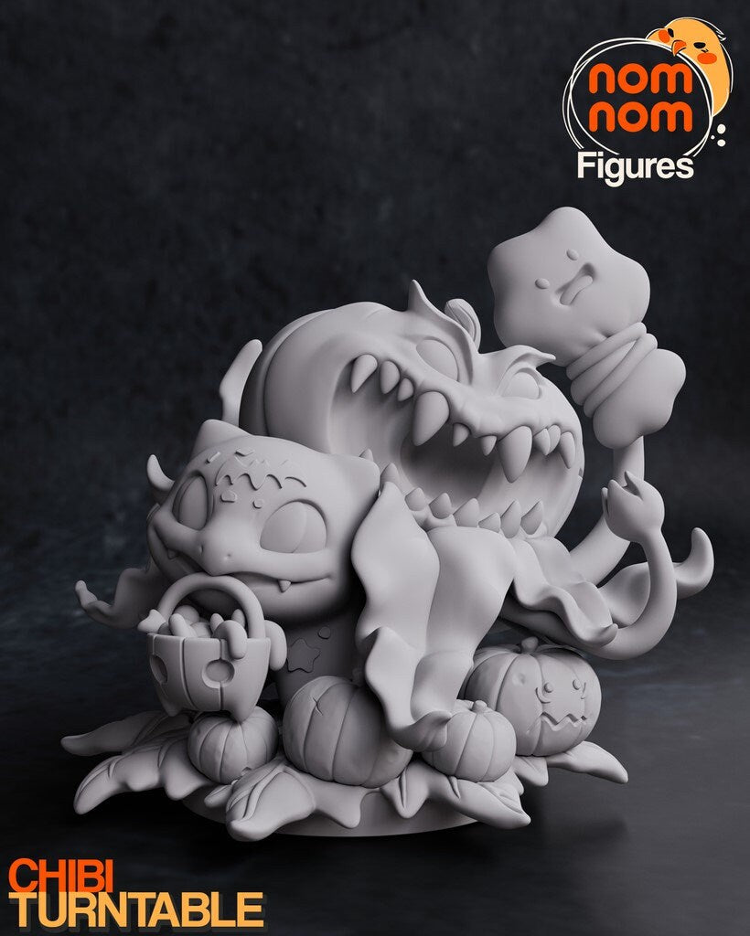 Chibi Halloween Pocket Monster Statue Model Kit  by Nomnom Figures