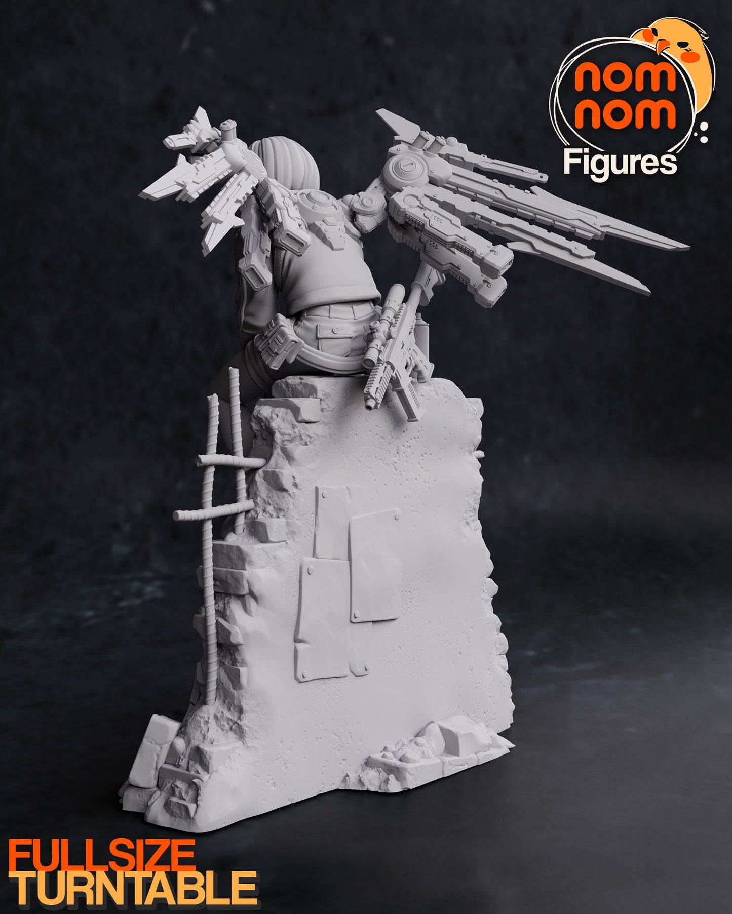 Valrie Cyberpunk Angel Statue Model Kit by Nomnom Figures