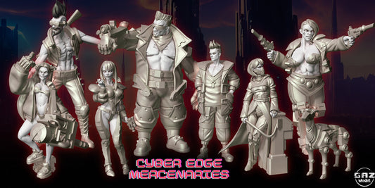 Cyber Edge Mercenaries by Gaz Pin Up Miniatures