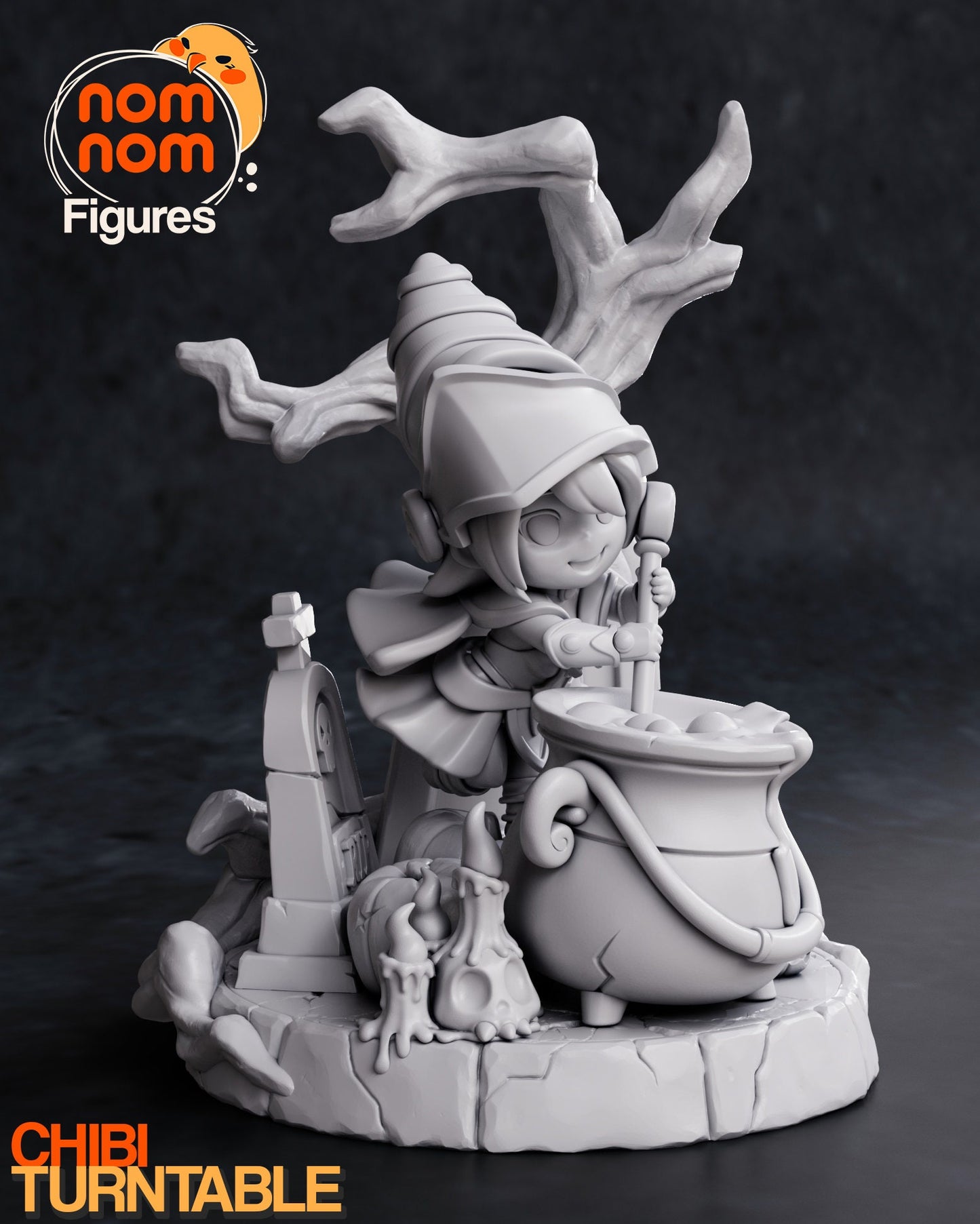 Chibi Dark Magician Girl Statue Model Kit by Nomnom Figures