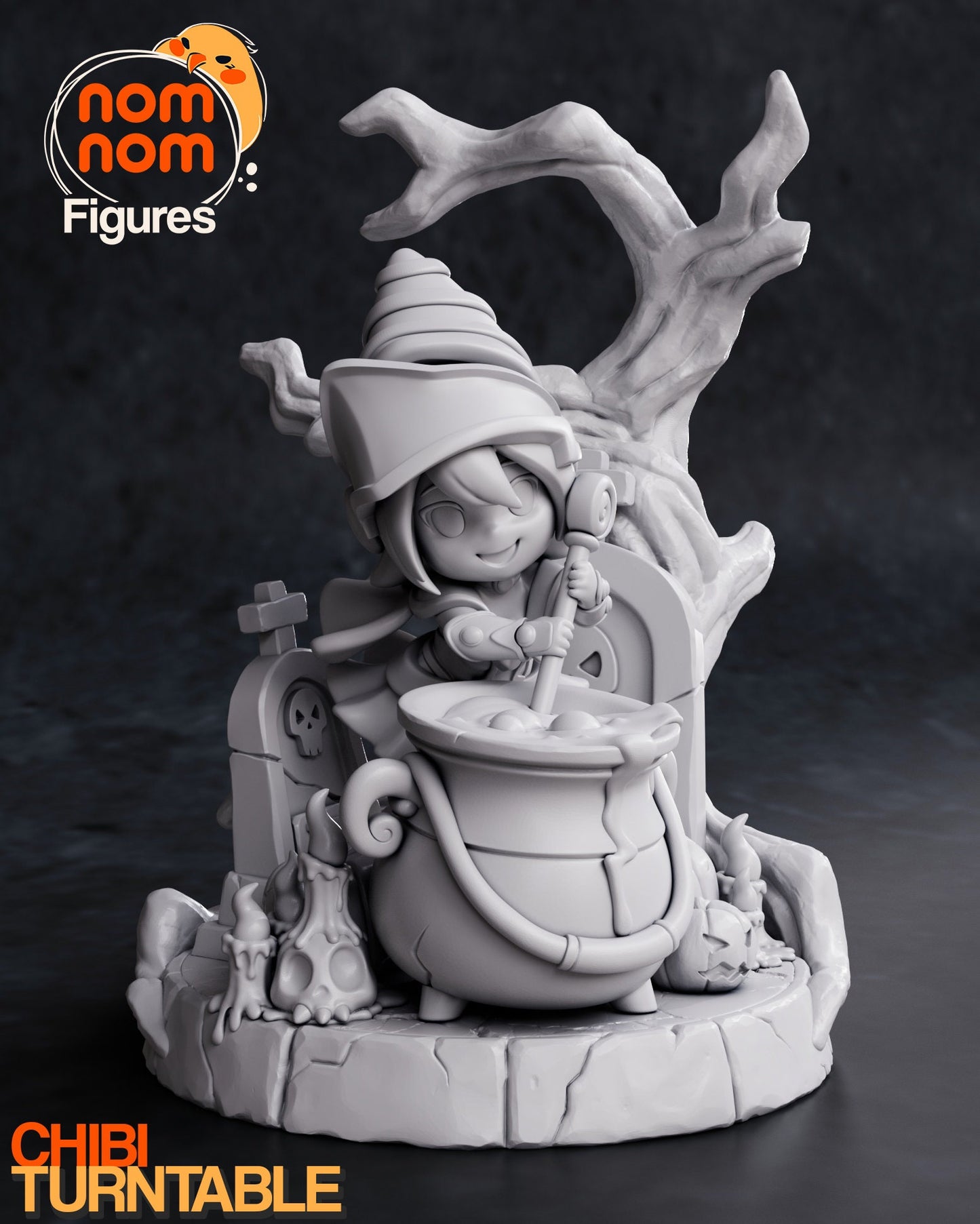 Chibi Dark Magician Girl Statue Model Kit by Nomnom Figures