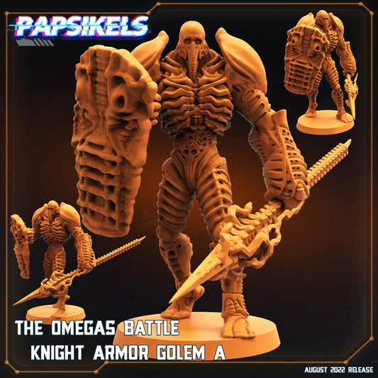 The Omegas Battle Knight Armor Golem by Papsikels Miniatures