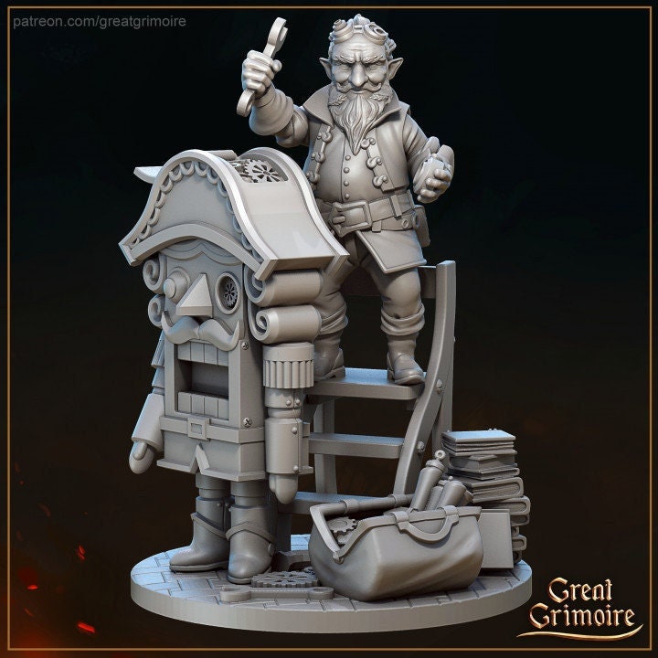 Gnome Herr Drosselmeyer from "Macabre Dance of Tails & Sabers" by Great Grimoire Miniatures