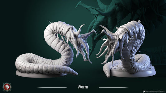 Giant Worm from "Werewolf Madness" by White Werewolf Tavern Miniatures