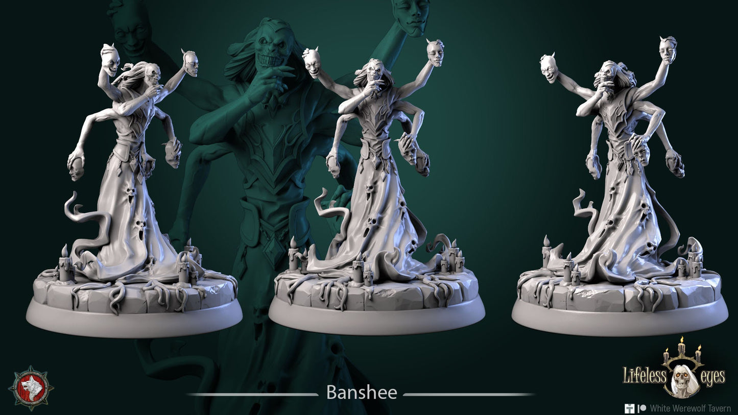 Banshees from "Lifeless Eyes" by White Werewolf Tavern Miniatures