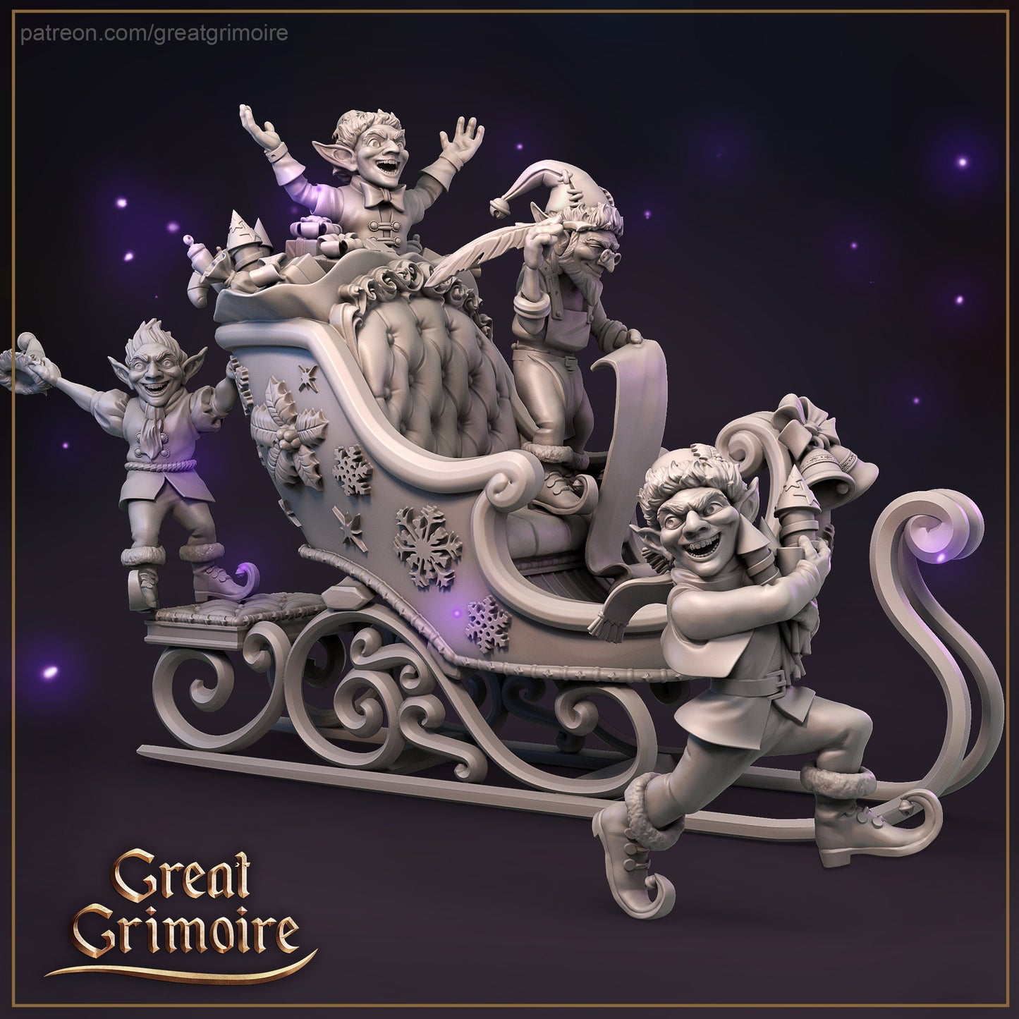 Christmas Sleigh by Great Grimoire Miniatures