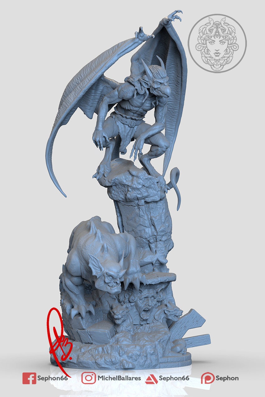 Red Gargoyle Statue Model Kit by Creative Geek MB