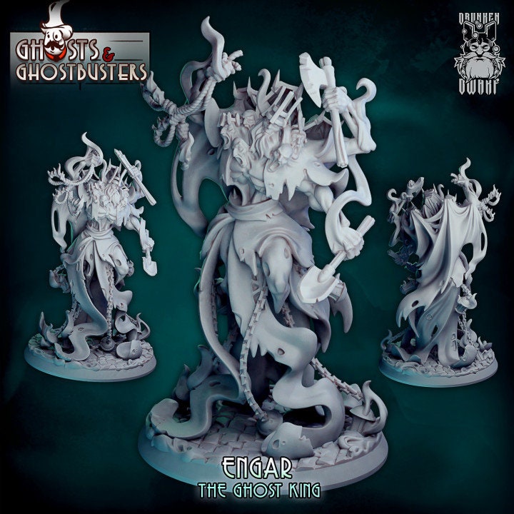 Engar The Ghost King from "Ghosts & Ghost Hunters" by Drunken Dwarf Miniatures